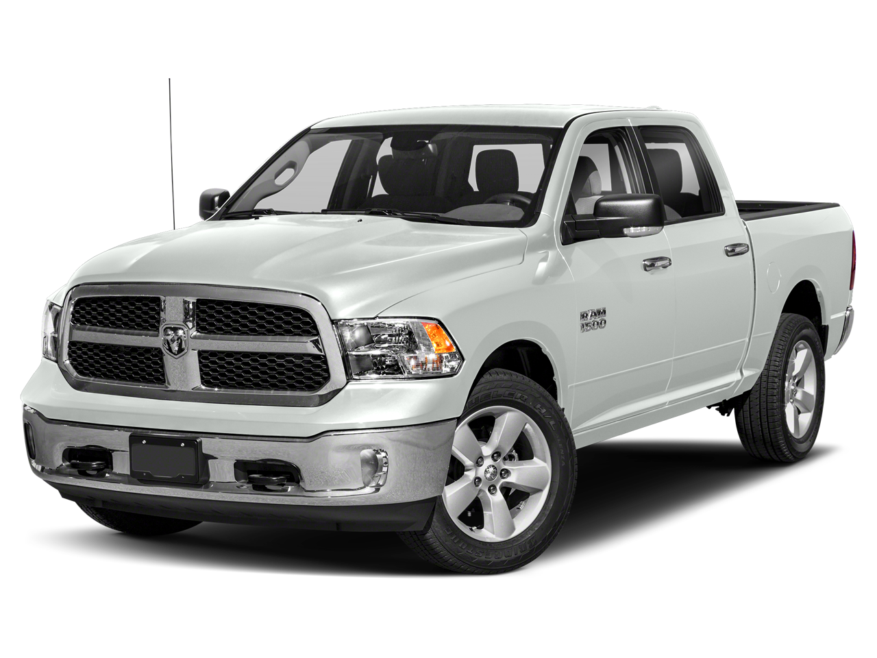 2015 RAM 1500 SLT in Bright White Clearcoat — front three-quarter view