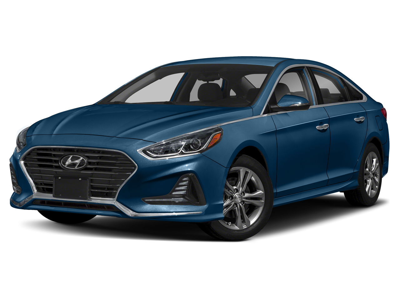 2019 Hyundai Sonata SE in Lakeside Blue — front three-quarter view