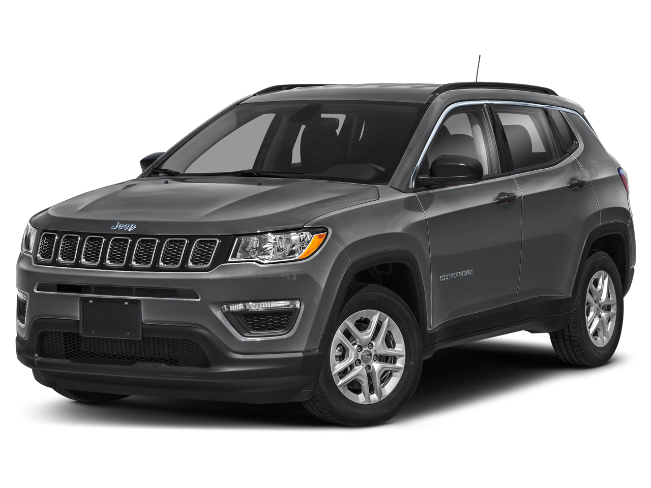 2021 Jeep Compass Limited in Billet Silver Metallic Clearcoat — front three-quarter view