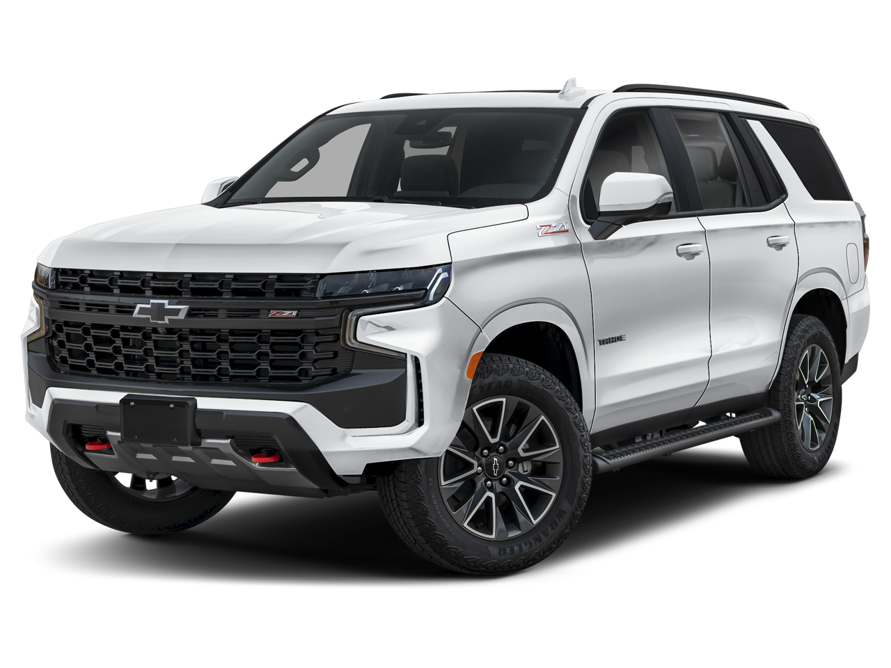 2024 Chevrolet Tahoe Z71 in Summit White — front three-quarter view