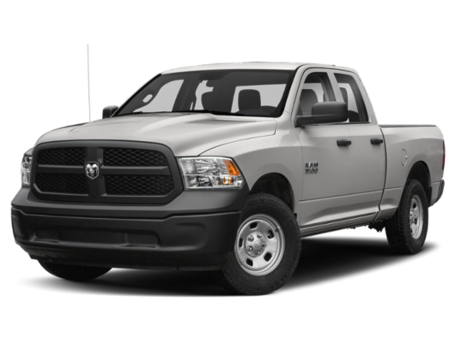 2014 RAM 1500 Tradesman in Bright Silver Metallic Clearcoat — front three-quarter view
