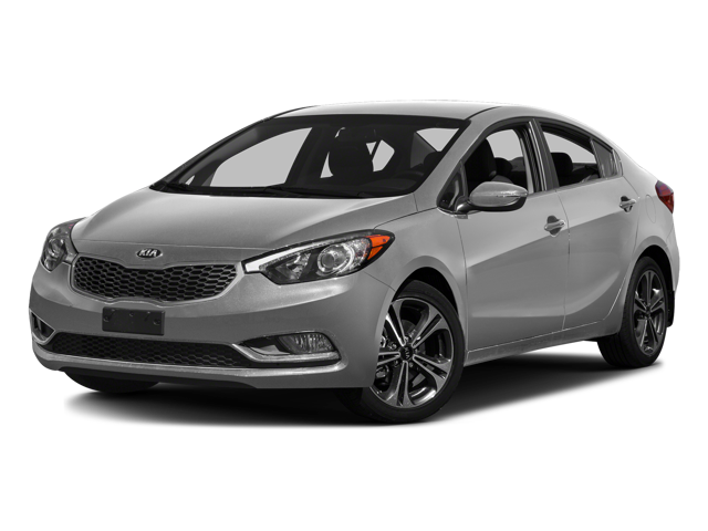 2016 Kia Forte EX in Silky Silver — front three-quarter view