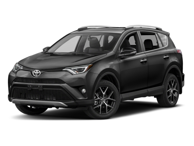 2017 Toyota RAV4 SE in Black — front three-quarter view