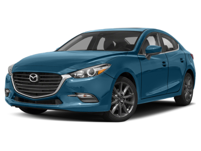 2018 Mazda Mazda3 4-Door Touring in Eternal Blue Mica — front three-quarter view
