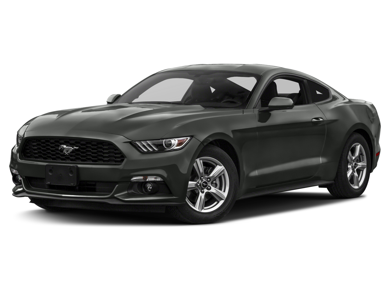 2015 Ford Mustang EcoBoost Coupe 2D in Yellow — front three-quarter view