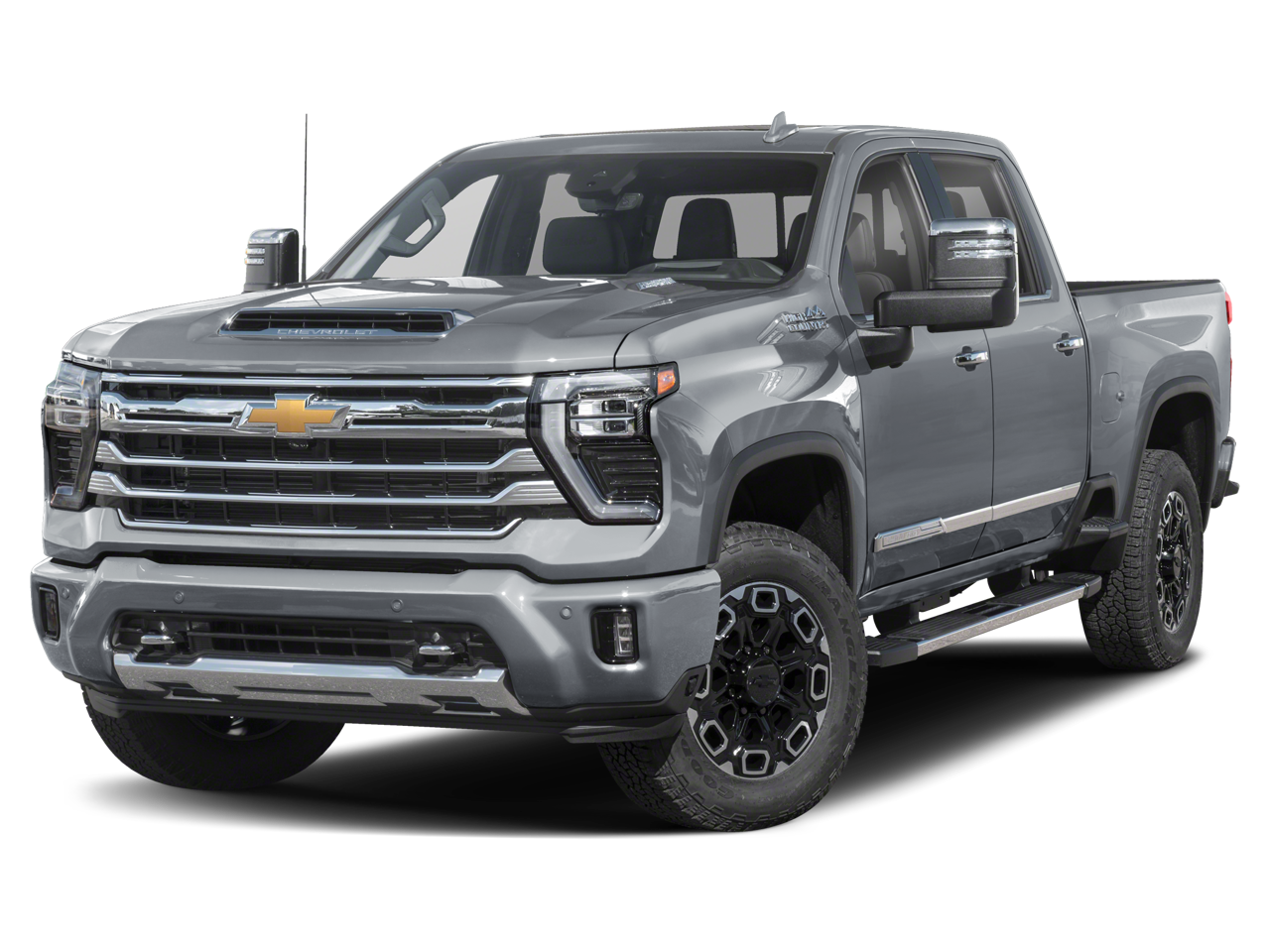 2025 Chevrolet Silverado 2500HD High Country in White — front three-quarter view